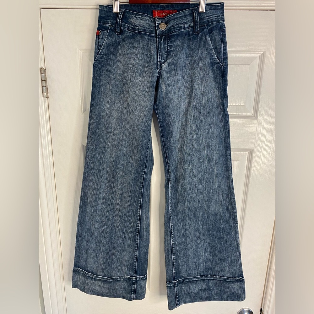YMI Jeans Y2K flared low rise size 7 blue denim jeans Used Vintage